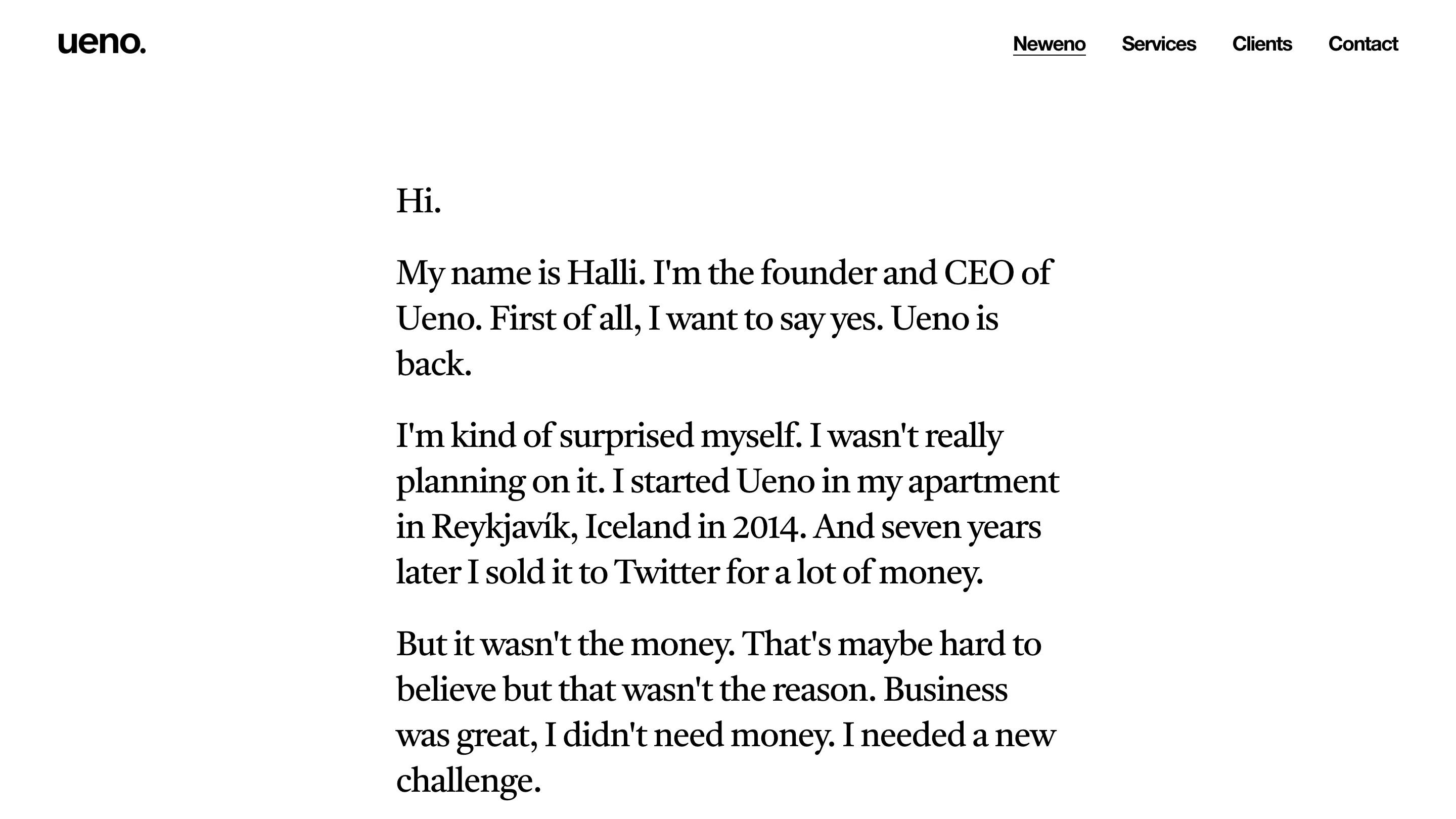 Halli's open letter on the Ueno site explaining why the studio reopened