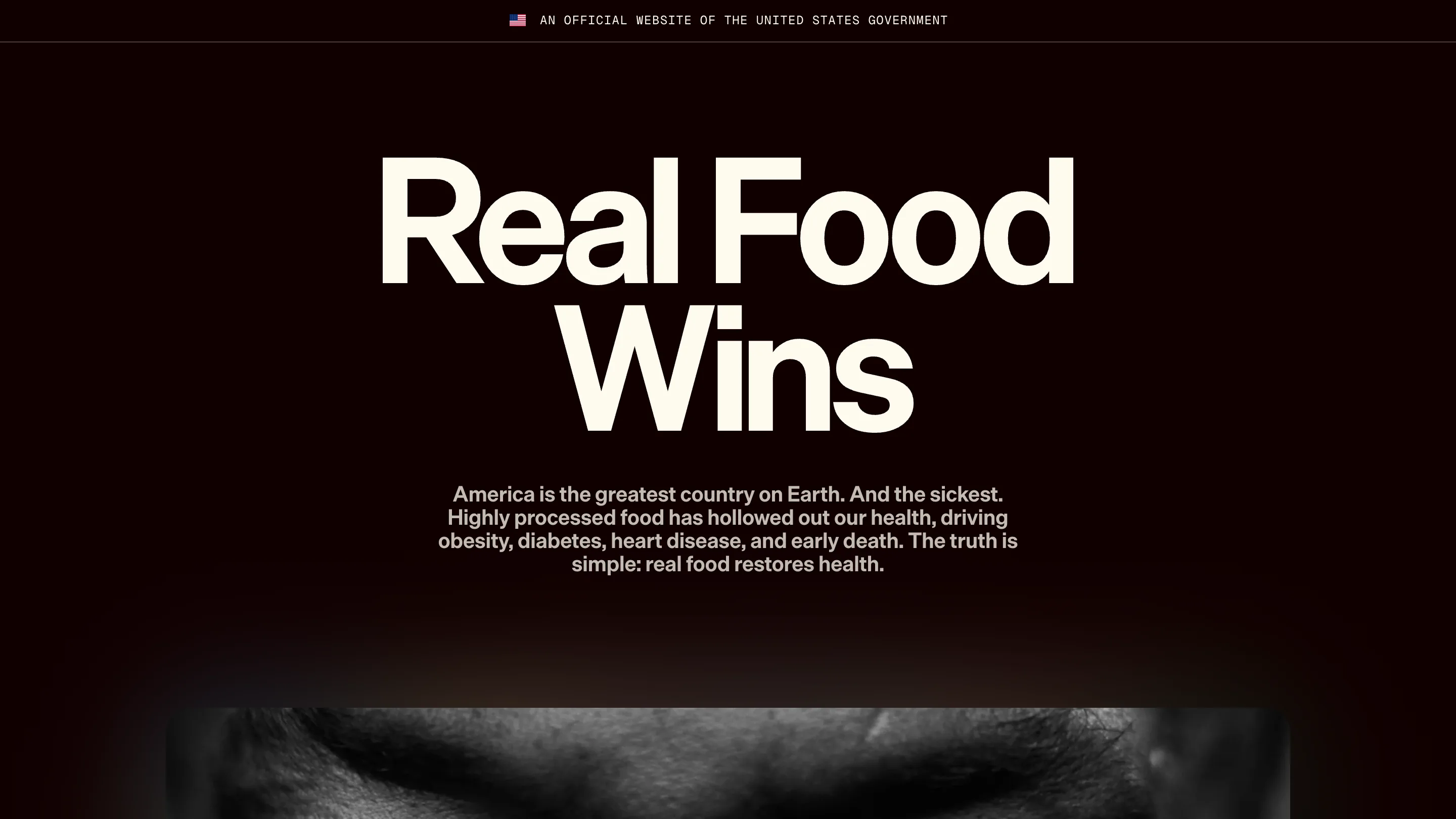 RealFood.gov, one of the redesigned federal sites in the studio's new house style