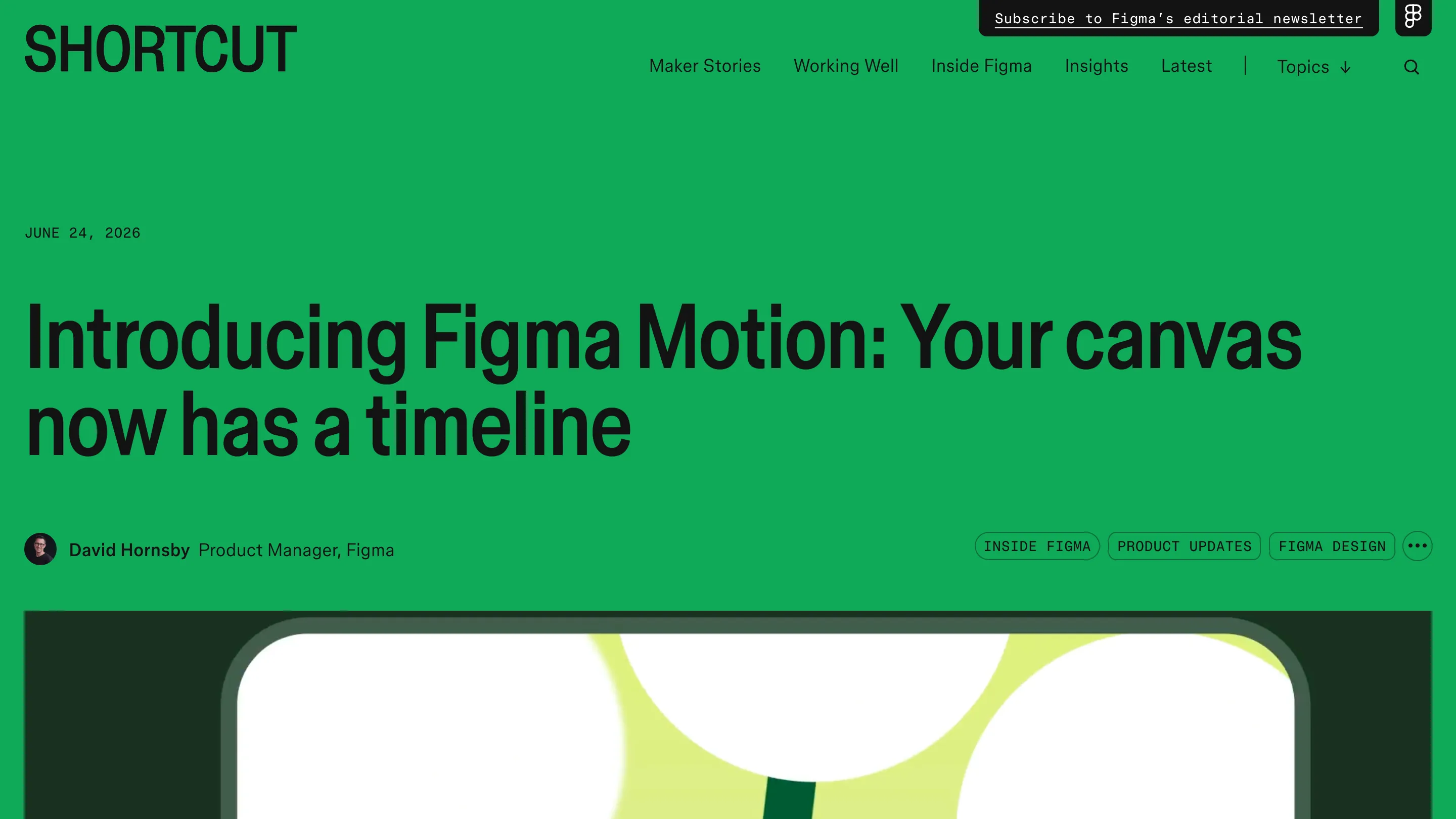 The Introducing Figma Motion blog post on figma.com